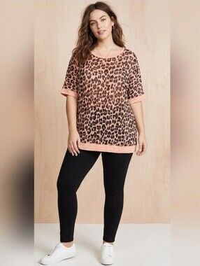 Coco + Carmen Blush Leopard Print Top